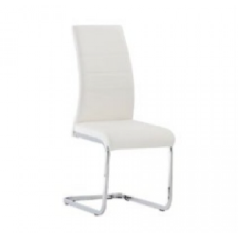 WOF Soho White PU Cantilever Dining Chair